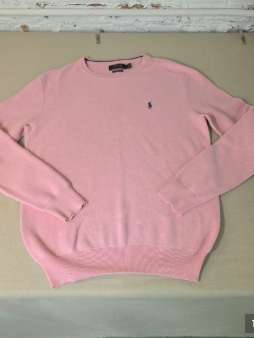 Ralph Lauren Men’s Crewneck Sweater in Pink Small
